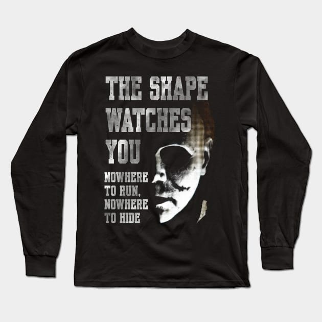 The Shape watches you Long Sleeve T-Shirt by BAJAJU